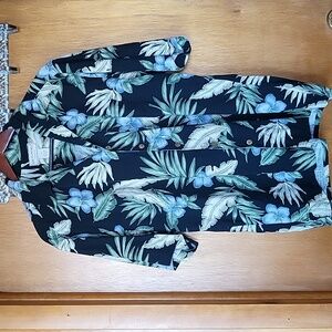 Boca Classics Silk Hawaiian Style Shirt Size Medium